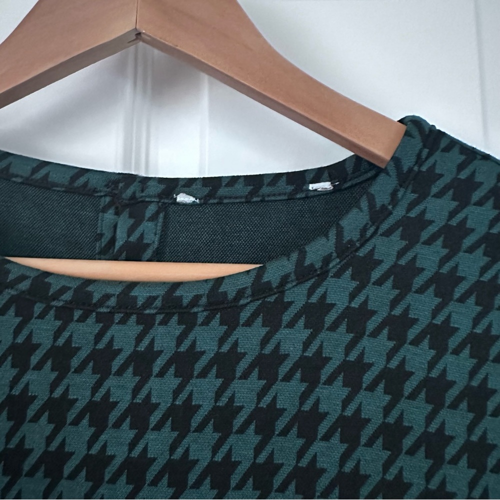 Loft Houndstooth Flounce Swing Dress - Picture 4 of 8